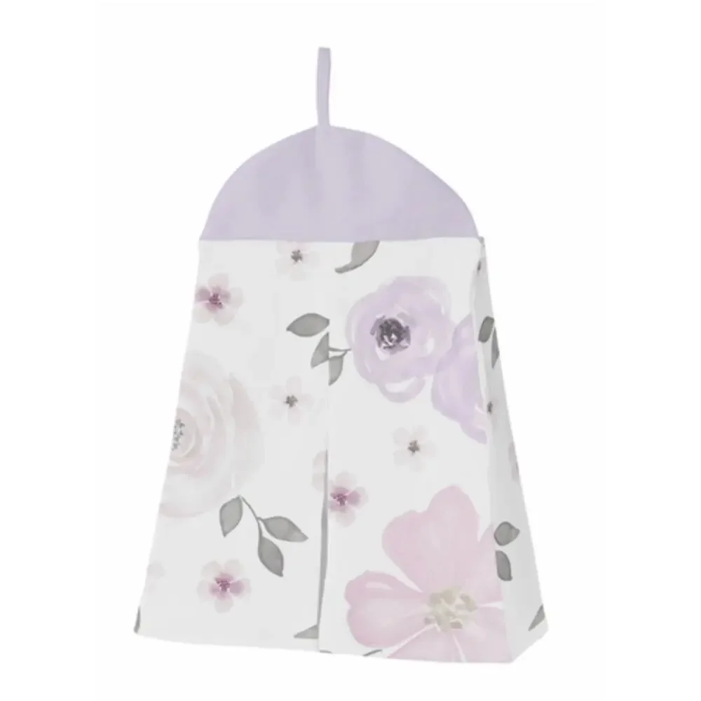 Sweet JoJo Designs Watercolor Floral Lavender Baby Nursery Crib Bedding 4 Piece